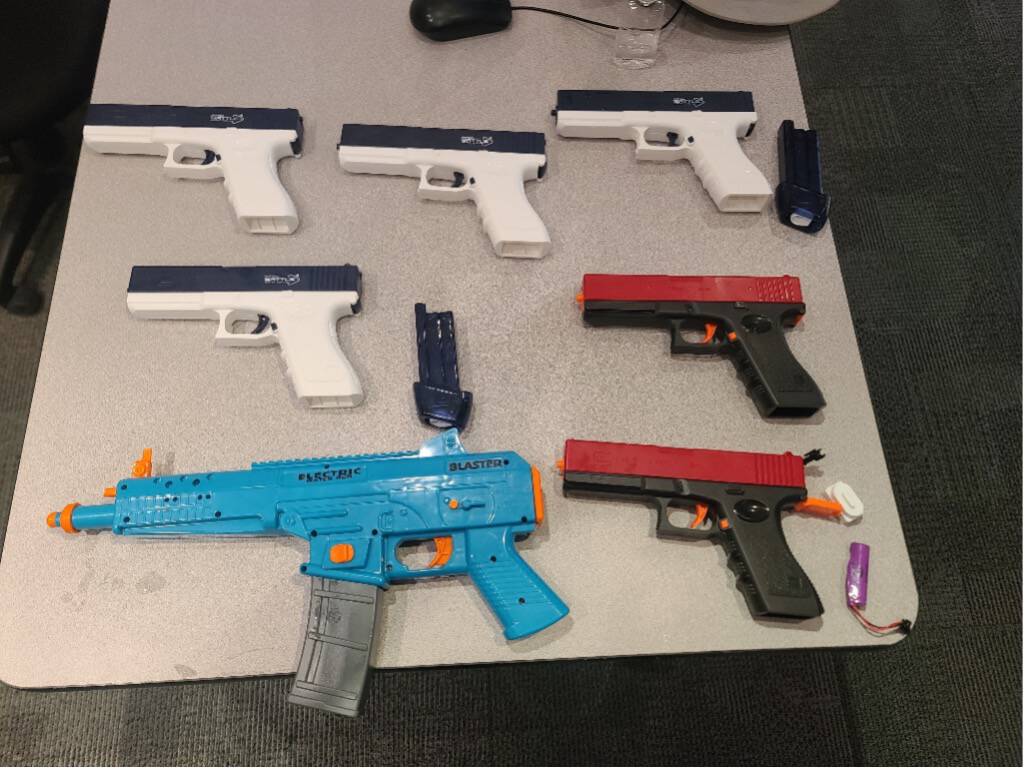 Water guns recovered today; similar guns caused recent police responses in Mahopac and Putnam Valley.