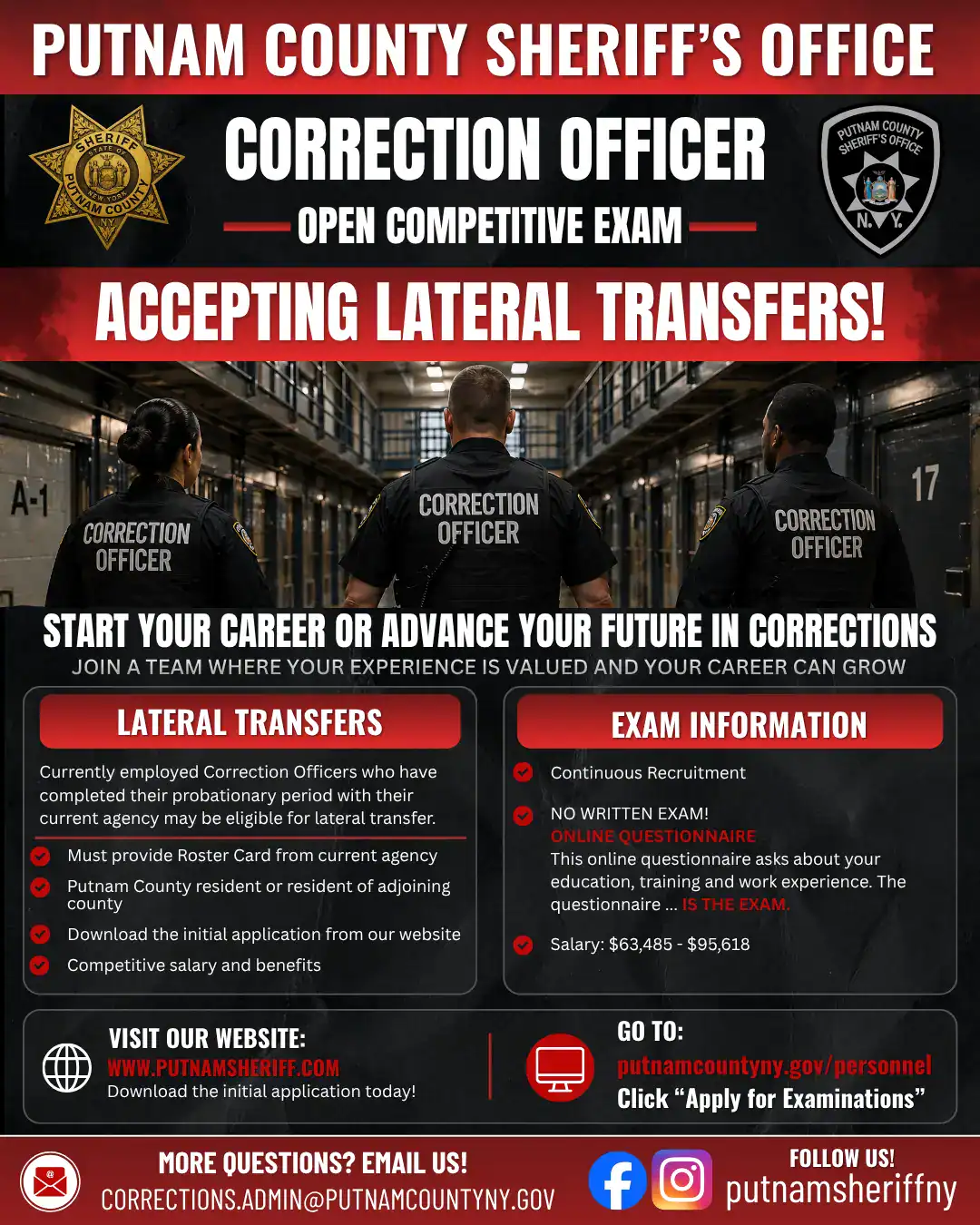 Correction Officer Recruting poster